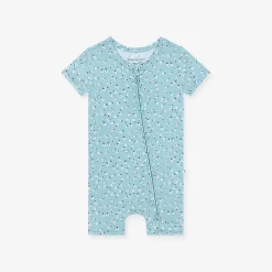 Posh Peanut Zippered Romper Hot
