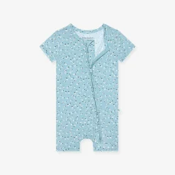 Posh Peanut Zippered Romper Hot